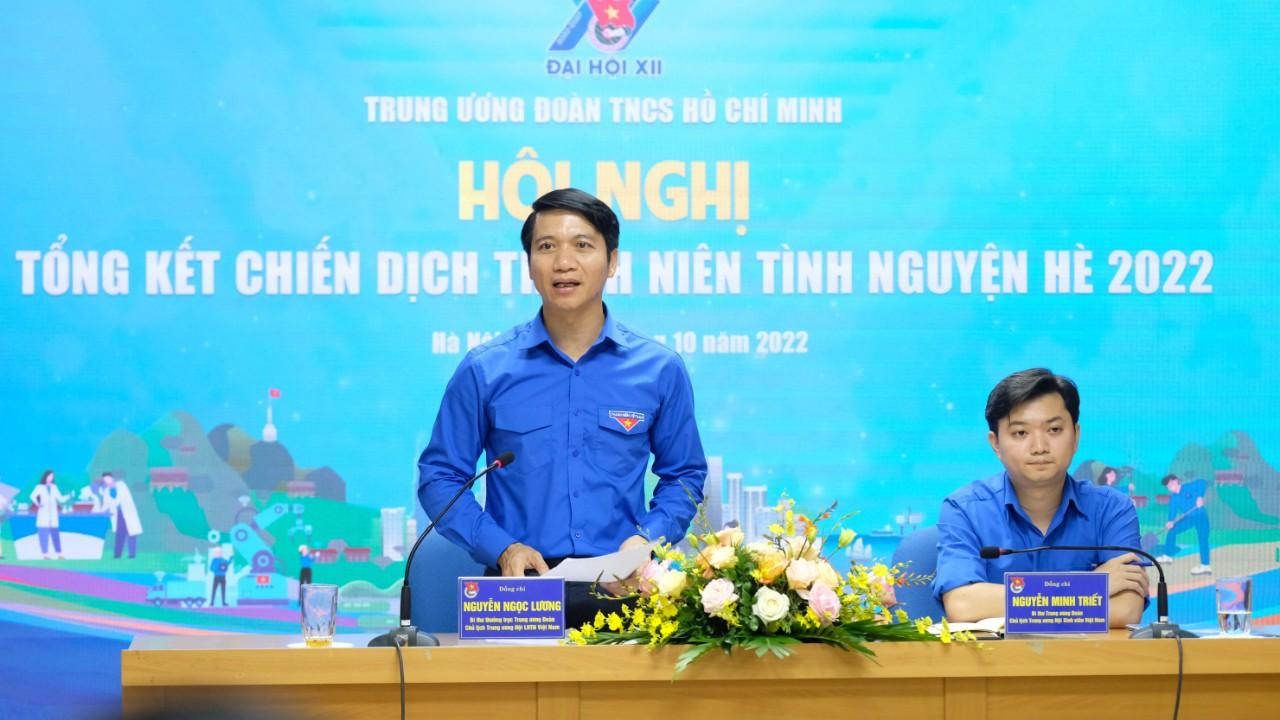 Anh Nguyễn Ngọc Lương, Bí thư thường trực T.Ư Đoàn, Chủ tịch Hội LHTN Việt Nam phát biểu kết luận hội nghị. Ảnh: Mạnh Thắng Anh Nguyễn Ngọc Lương, Bí thư thường trực T.Ư Đoàn, Chủ tịch Hội LHTN Việt Nam phát biểu kết luận hội nghị. Ảnh: Mạnh Thắng