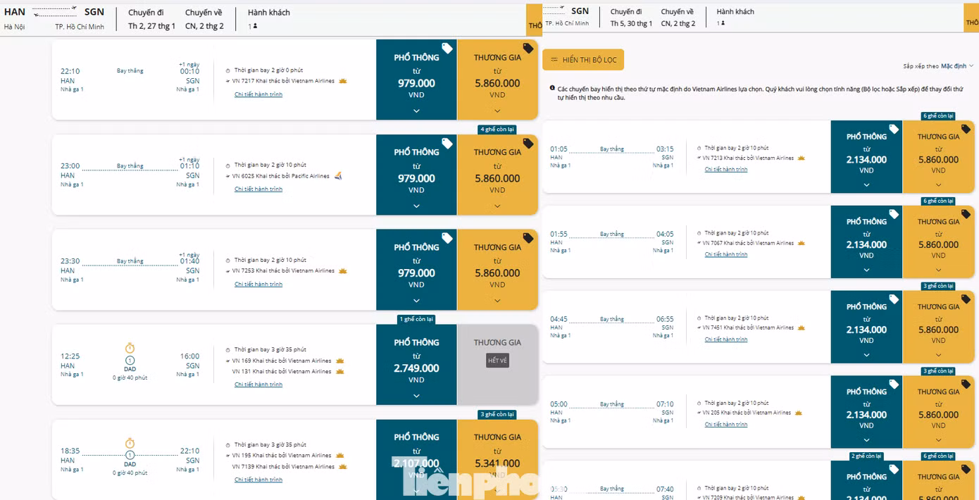 Website đặt vé chặng Hà Nội - TPHCM và ngược lại của Vietnam Airlines thường xuyên rơi vào tình trạng nghẽn mạng vì lượng người đặt vé tăng cao. Ảnh: Lộc Liên. Website đặt vé chặng Hà Nội - TPHCM và ngược lại của Vietnam Airlines thường xuyên rơi vào tình trạng nghẽn mạng vì lượng người đặt vé tăng cao. Ảnh: Lộc Liên.