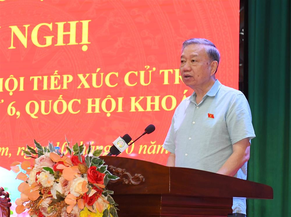 Đại tướng Tô Lâm phát biểu tại Hội nghị. Đại tướng Tô Lâm phát biểu tại Hội nghị.