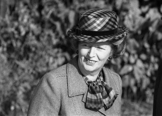 Bà Margaret Thatcher trong dịp sinh nhật lần thứ 60 vào 13/10/1985