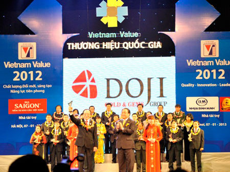Doji là thương hiệu của năm 2012. Ảnh: Doji