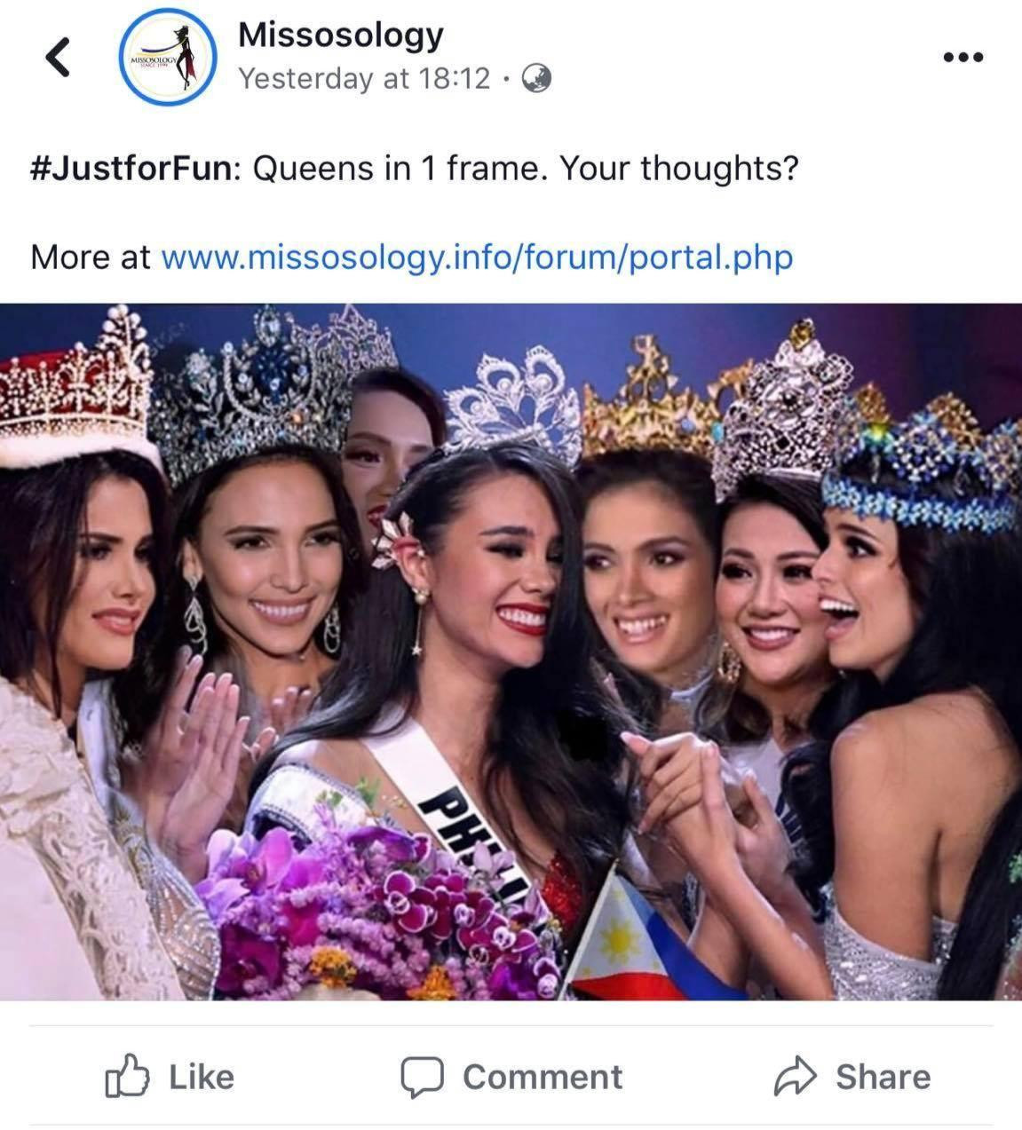 Bức ảnh gây tranh cãi được trang Missosology đăng tải vào năm 2019. Bức ảnh gây tranh cãi được trang Missosology đăng tải vào năm 2019.