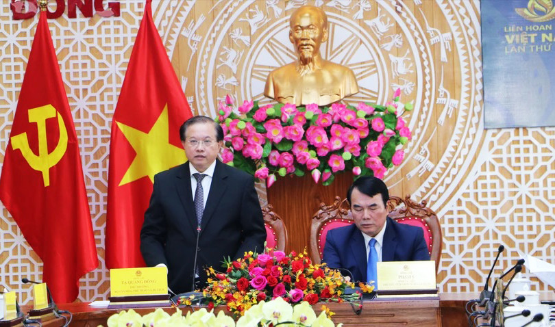 Ông Tạ Quang Đông, Thứ trưởng Bộ VH-TT&DL phát biểu tại buổi họp báo.