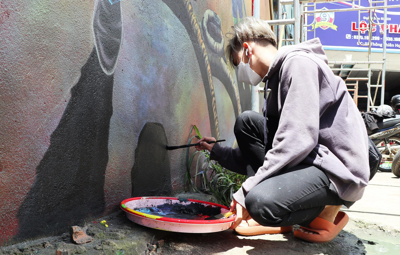 Bức tranh sẽ được hoàn tất vào cuối ngày 5-8