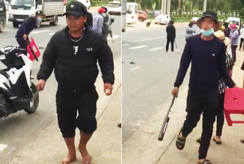 Các đối tượng ở 2 cơ sở đặc sản gần Thung lũng tình yêu cầm dao gậy rượt đuổi, đánh nhau