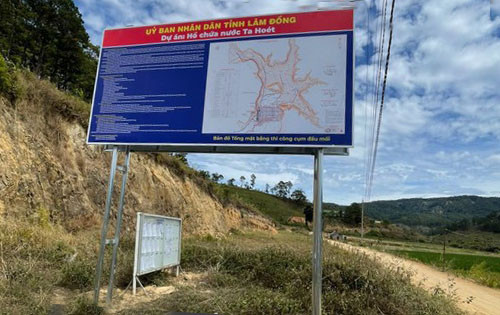 Thông tin về dự án hồ Ta Hoét vừa được chủ đầu tư lắp đặt tại khu vực dự án