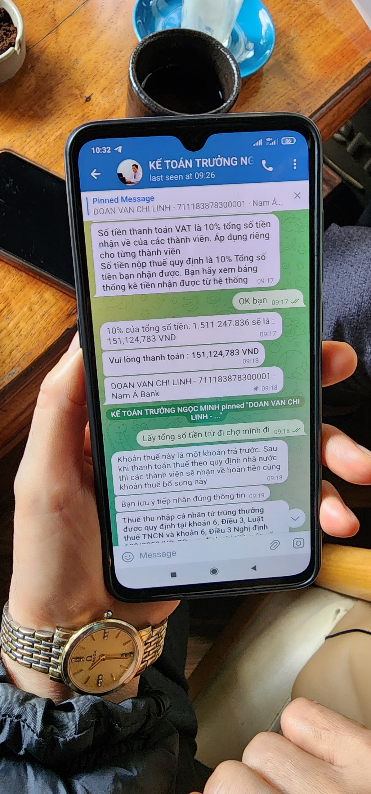 "Kế toán trưởng" hướng dẫn bà N. chuyển tiền "Kế toán trưởng" hướng dẫn bà N. chuyển tiền