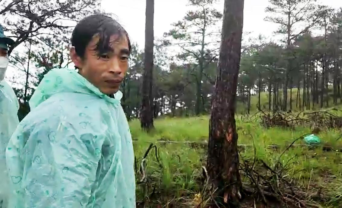 Dương Kim Hà tại hiện trường vụ phá rừng