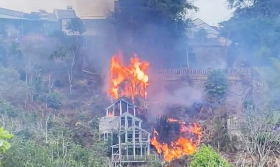 Hiện trường vụ cháy.