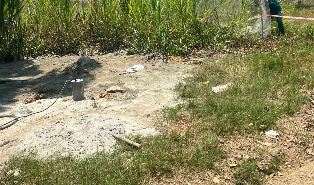 Giếng khoan nơi xuất hiện loại khí có màu và mùi giống như gas Giếng khoan nơi xuất hiện loại khí có màu và mùi giống như gas