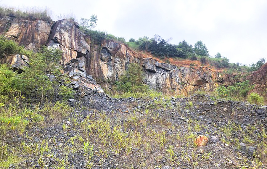 Một khu vực khai thác khoáng sản ở huyện Bảo Lâm.