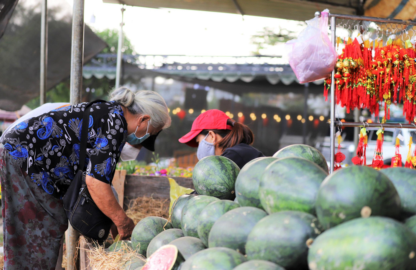 Một sạp bán dưa ở Bảo Lộc Một sạp bán dưa ở Bảo Lộc
