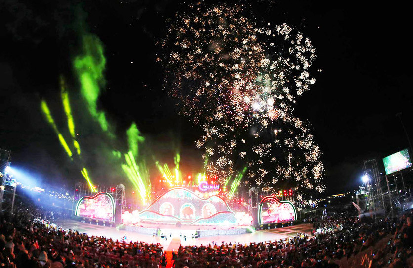 Bắn pháo hoa ở Đà Lạt dịp Festival hoa vừa qua