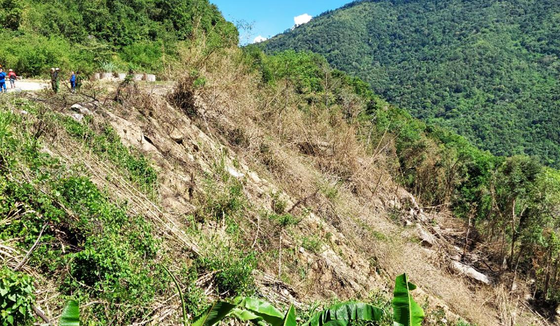 Khu vực rừng phòng hộ bị phá trắng