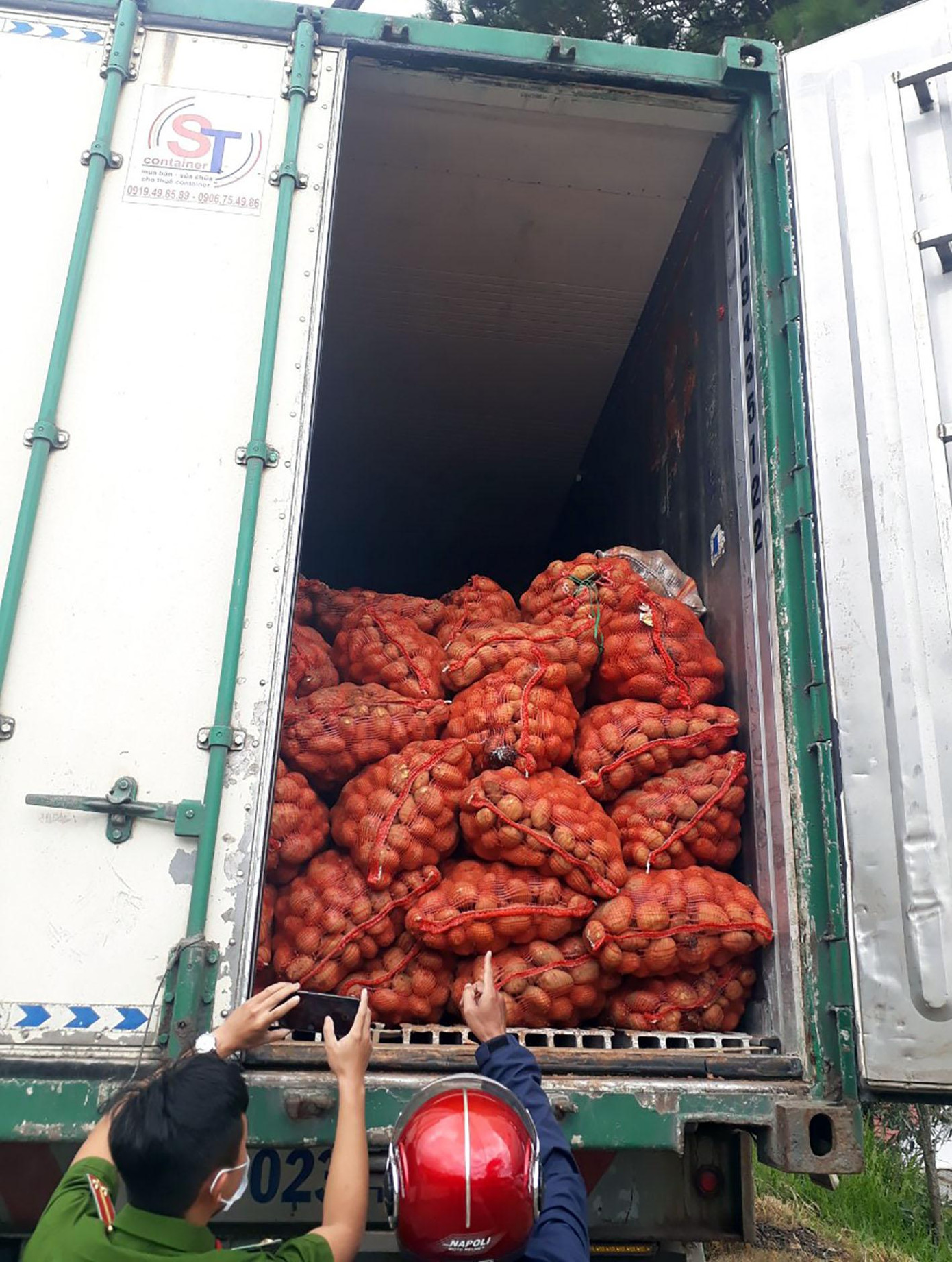 Lấy mẫu khoai tây Trung Quốc gửi đi kiểm nghiệm Lấy mẫu khoai tây Trung Quốc gửi đi kiểm nghiệm