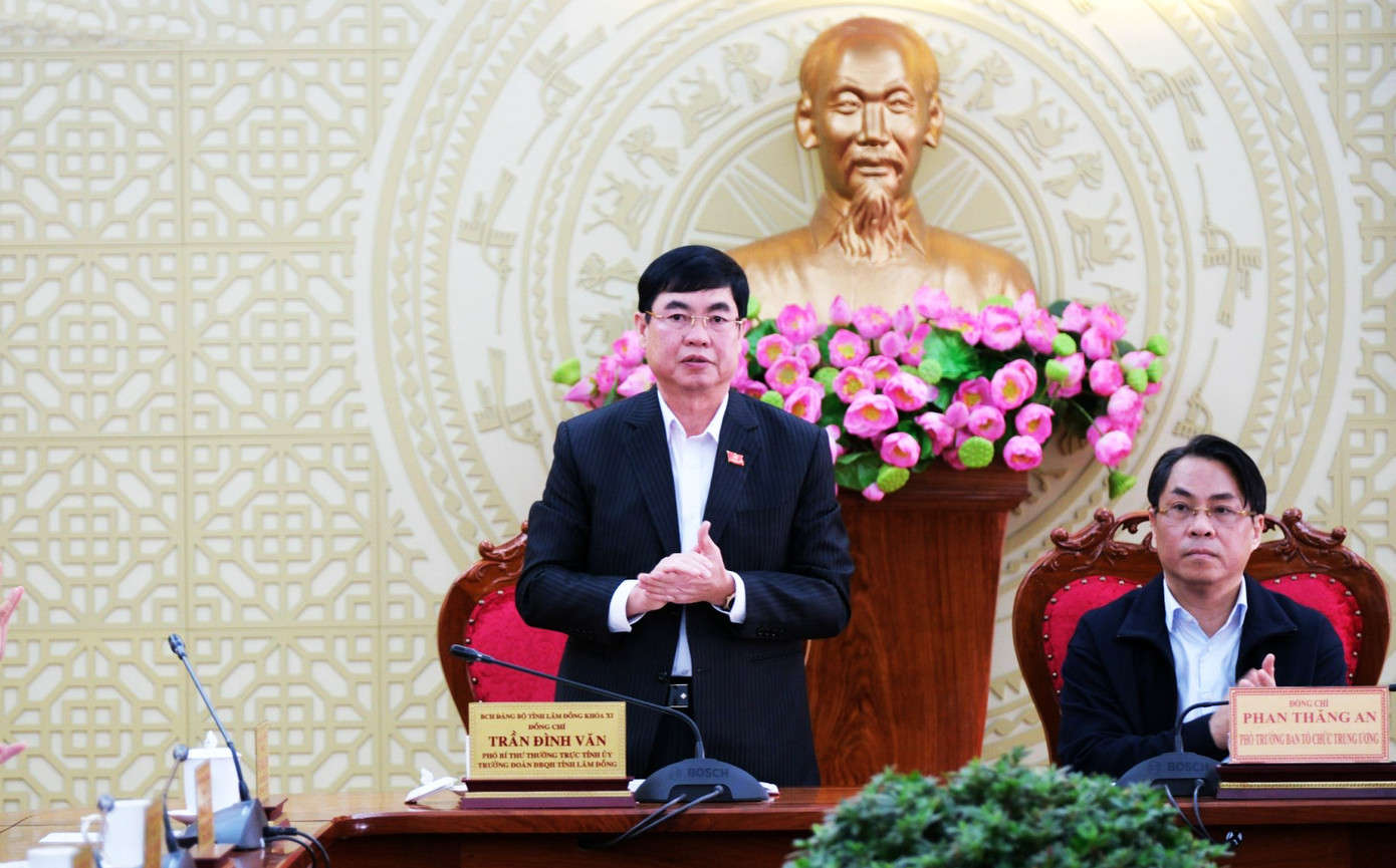 Ông Trần Đình Văn tại buổi làm việc 31/1/2024.