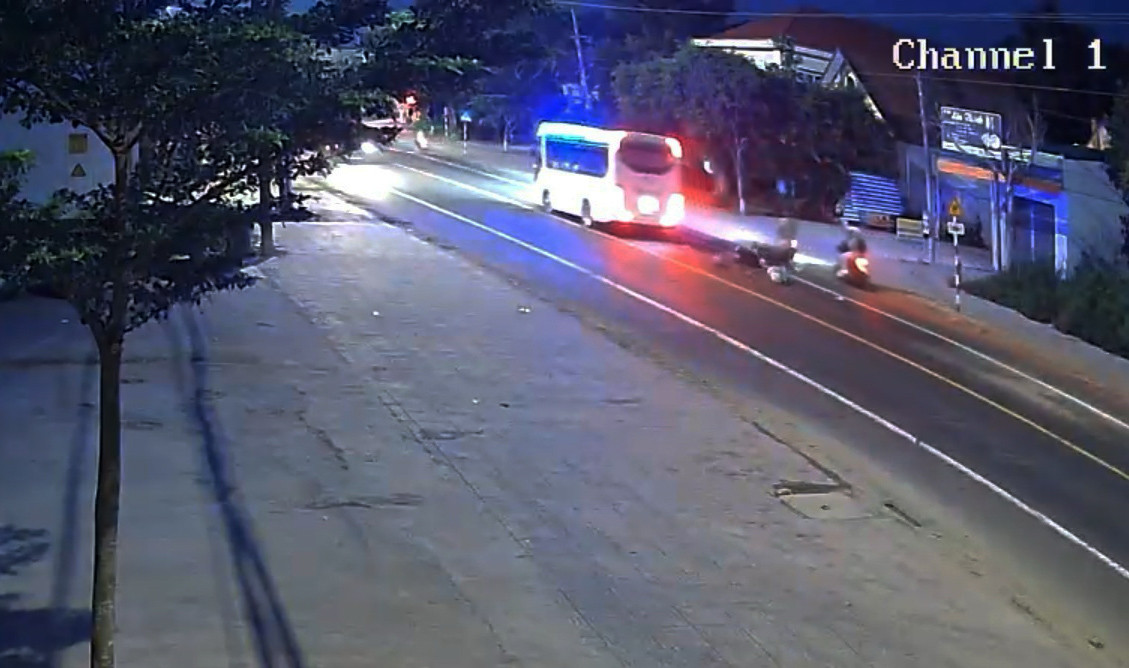 Nơi xảy ra vụ tai nạn. Ảnh cắt từ clip
