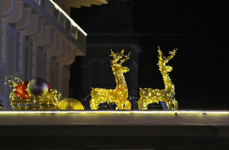 Xe tuần lộc tại một khách sạn trên đường Trần Phú Xe tuần lộc tại một khách sạn trên đường Trần Phú