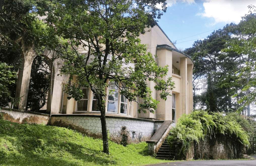 Dinh II Đà Lạt ẩn hiện trong rừng thông.