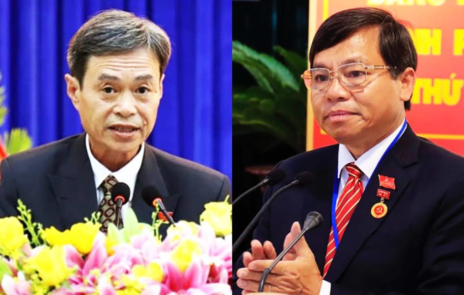 Bí thư Thành ủy Đà Lạt Trần Duy Hùng (trái) và Bí thư Thành ủy Bảo Lộc Nguyễn Văn Triệu