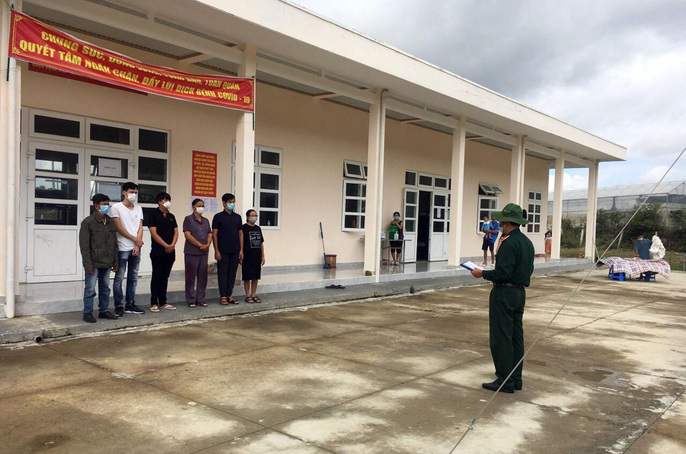 Khu cách ly tại Trung tâm Huấn luyện Ban CHQS huyện Đơn Dương