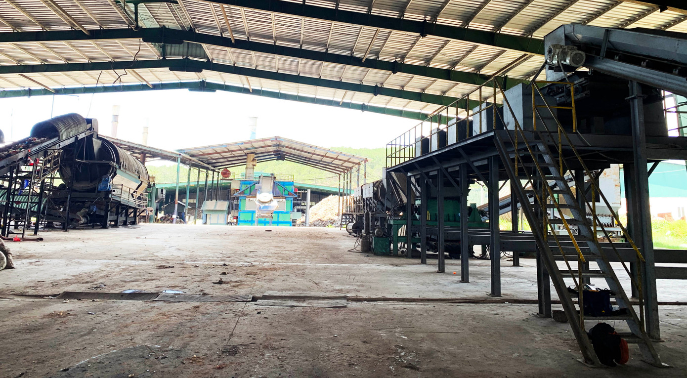 Một góc nhà máy xử lý chất thải rắn thành phố Đà Lạt.