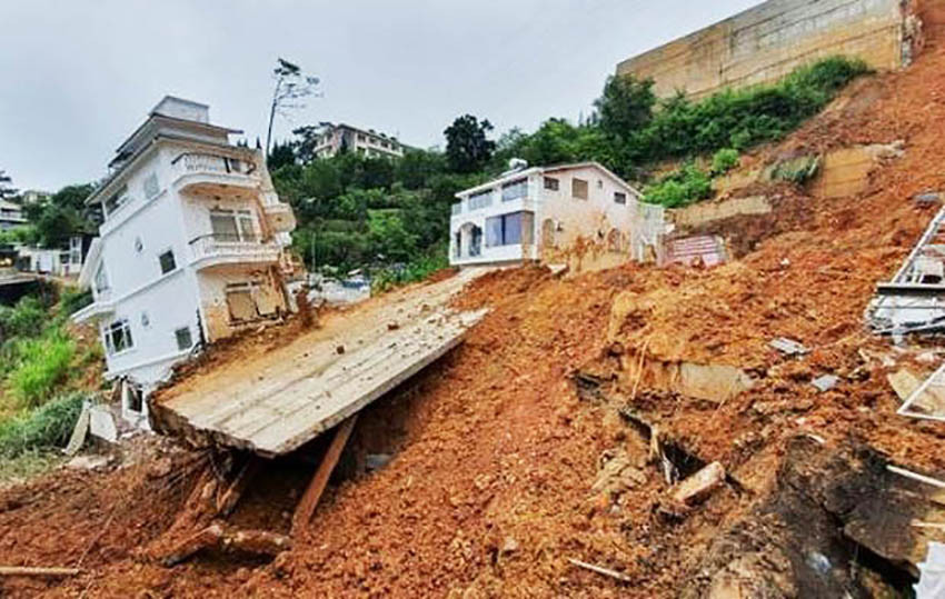 Hiện trường vụ sạt lở đất ở TP Đà Lạt