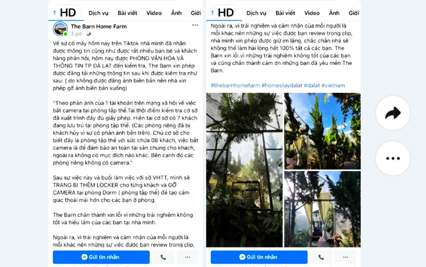 The Barn Home Farm xin lỗi du khách The Barn Home Farm xin lỗi du khách