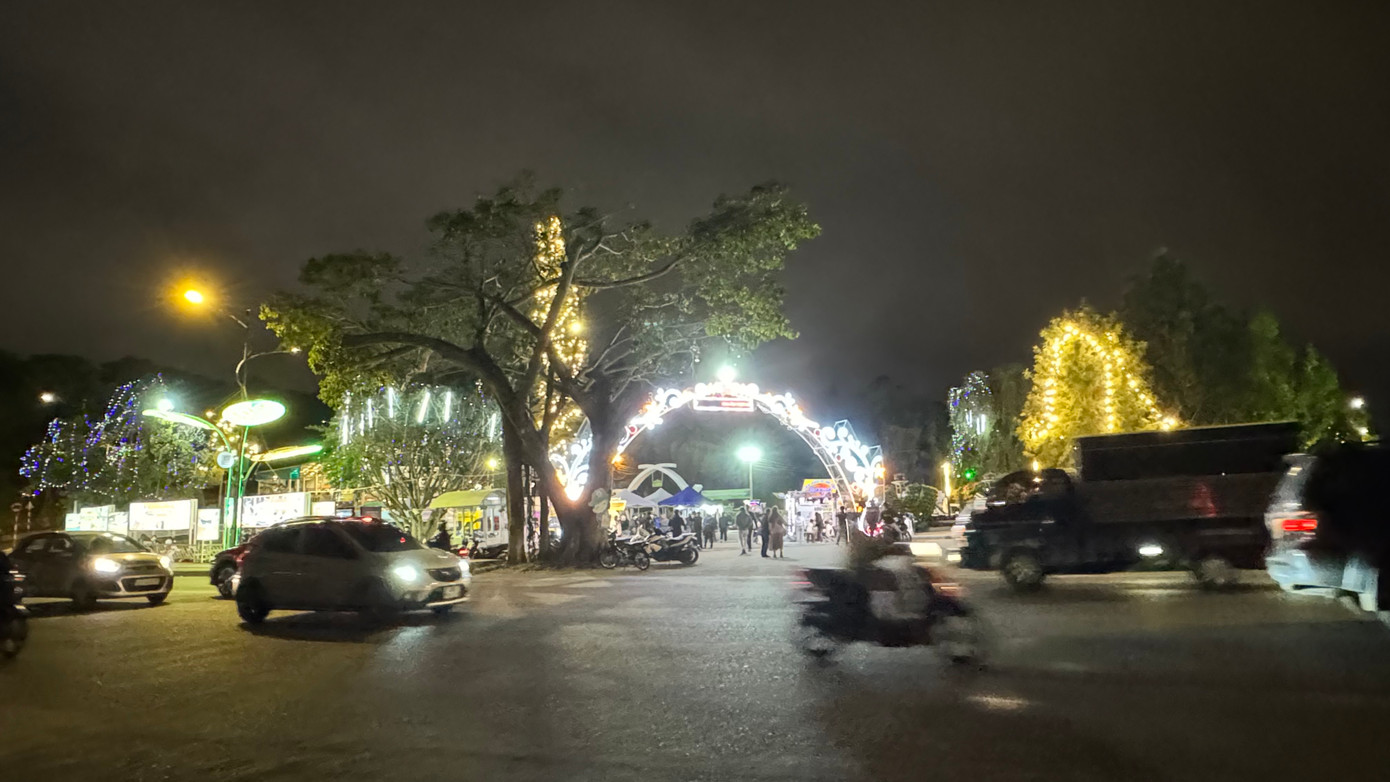 Vườn hoa Đà Lạt rực rỡ ánh đèn. Vườn hoa Đà Lạt rực rỡ ánh đèn.