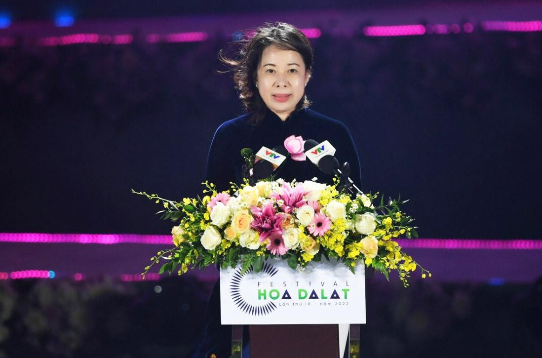 Phó Chủ tịch nước phát biểu chào mừng Festival hoa Đà Lạt 2022