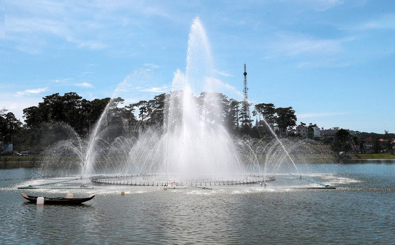 Công trình nhạc nước lúc mới vận hành