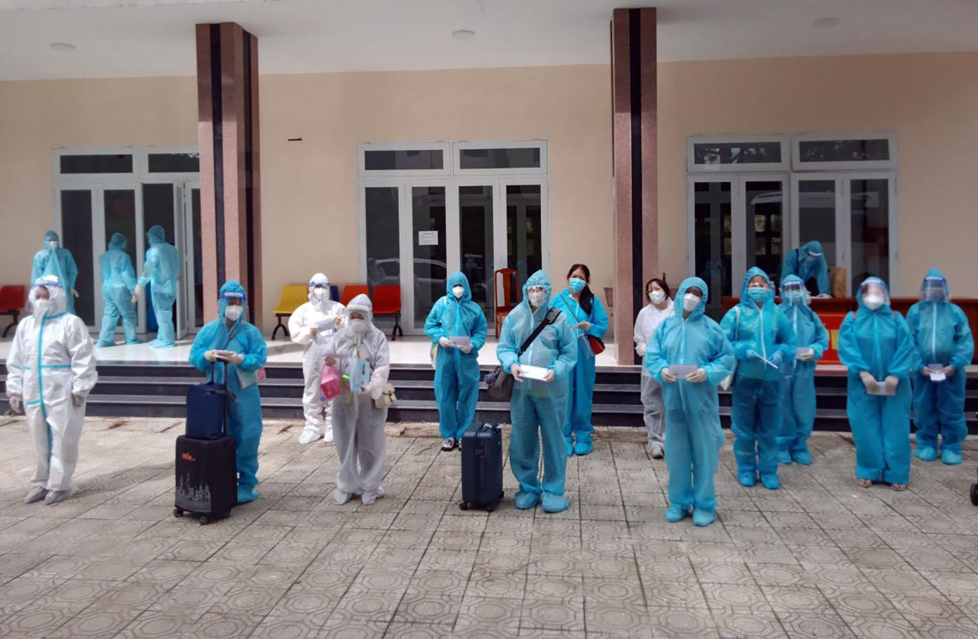 Các thai phụ tại khu cách ly tập trung