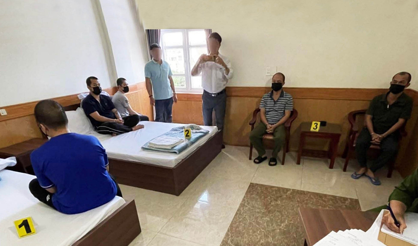 Thực nghiệm hiện trường vụ án. Ảnh: Công an Lâm Đồng