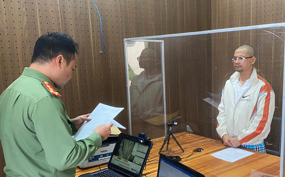 Dương Tuấn Ngọc bị khởi tố, bắt tạm giam. Ảnh: Công an Lâm Đồng