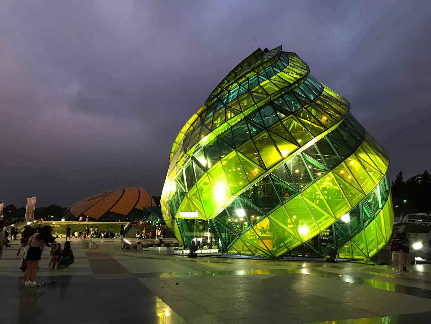 Tiểu cảnh nụ hoa Atiso khiến Quảng trường thêm rực rỡ vào ban đêm Tiểu cảnh nụ hoa Atiso khiến Quảng trường thêm rực rỡ vào ban đêm