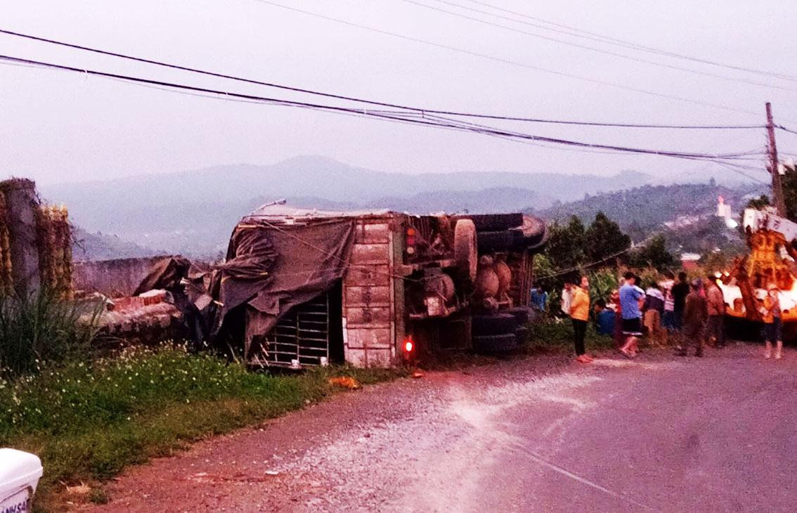 Hiện trường vụ tai nạn. Ảnh: CTV