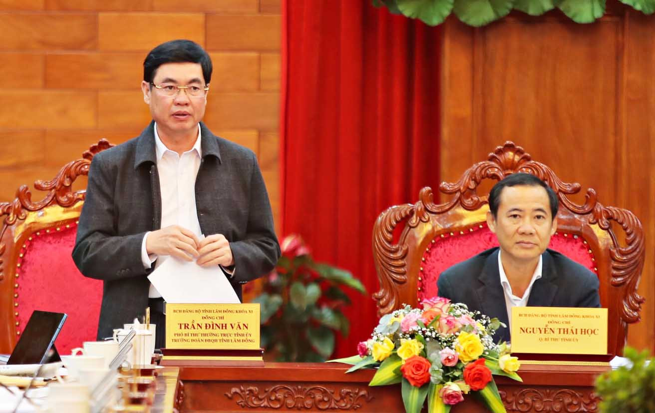 Ông Trần Đình Văn - Phó Bí thư Thường trực Tỉnh ủy Lâm Đồng Ông Trần Đình Văn - Phó Bí thư Thường trực Tỉnh ủy Lâm Đồng