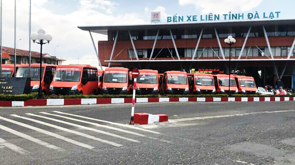 Bến xe tại TP Đà Lạt.
