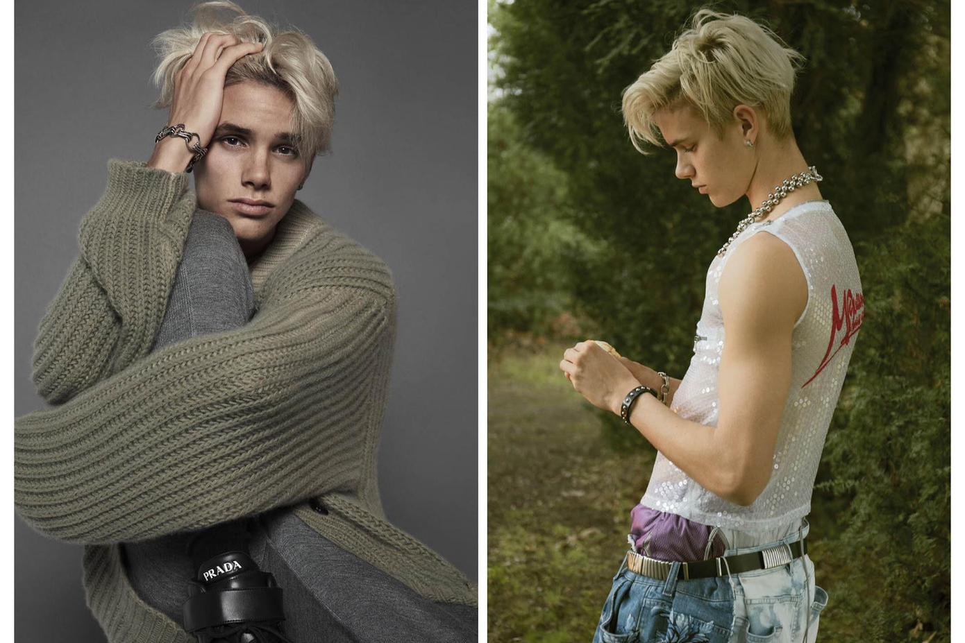 Romeo Beckham thư sinh, dịu dàng trên tạp chí L'Uomo Vogue đầu năm 2021