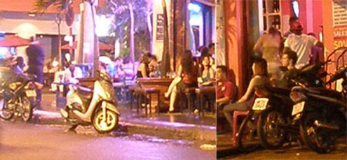 Nhóm quý bà đến ngã tư quốc tế săn hàng