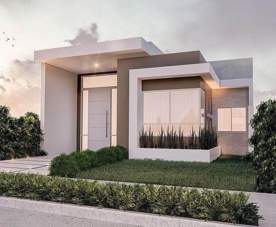 Ngôi nhà được thiết kế với hình khối vững chắc, sang trọng tinh tế bởi màu sắc đơn giản, hiện đại. Các mảng khối được xây dựng độc đáo, kết hợp sử dụng hệ thống cửa kính làm ngôi nhà thêm thông thoáng, đón ánh sáng tự nhiên từ bên ngoài.