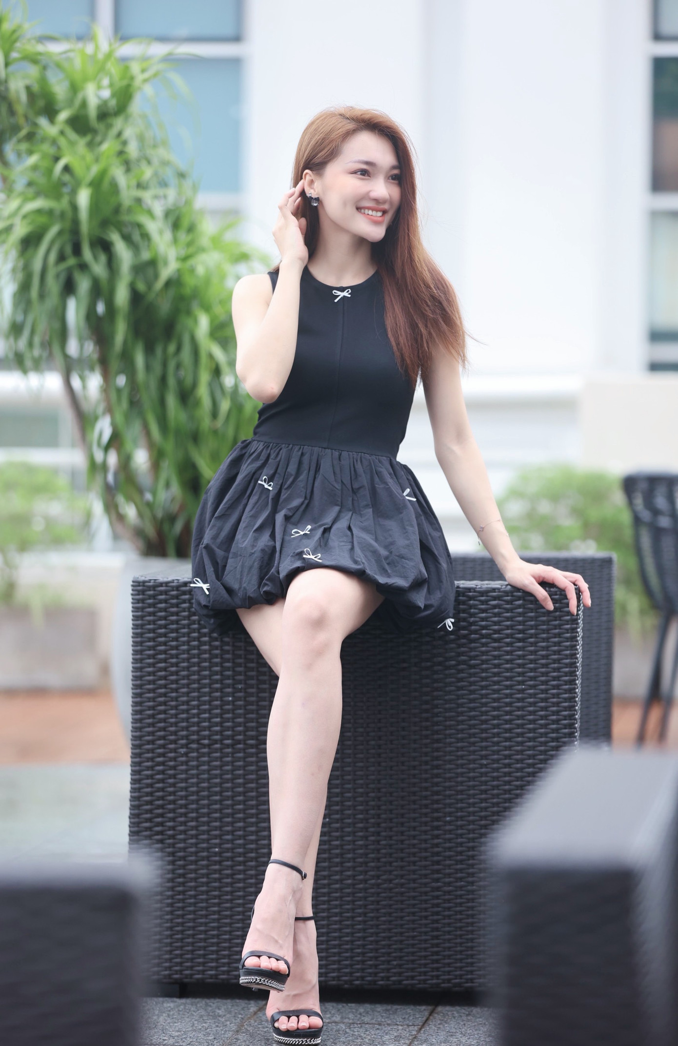 Ngọc Nữ khoe vẻ rạng rỡ tại sự kiện. Cô đã nhiều năm đồng hành cùng giải đấu.