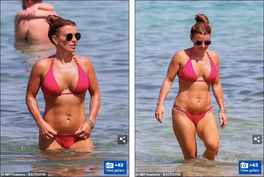 Bà mẹ 4 con tuy không còn giữ được thân hình thon gọn, lộ mỡ bụng nhưng tổng thể body cô vẫn rất cân đối, khỏe khoắn và vòng một "bốc lửa".