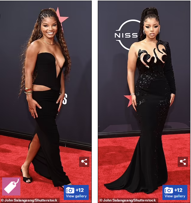 Trang phục dự sự kiện cùng tông đen của 2 chị em "nàng tiên cá" khiến fan phải đỏ mặt. Trang phục dự sự kiện cùng tông đen của 2 chị em "nàng tiên cá" khiến fan phải đỏ mặt.