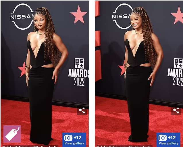 Bộ cánh cắt xẻ hở gần hết vòng 1 của Halle Bailey "đốt mắt" fan. Bộ cánh cắt xẻ hở gần hết vòng 1 của Halle Bailey "đốt mắt" fan.