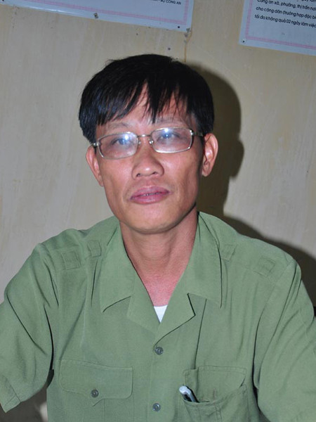 Ông Trần Tiến Dũng, phó công an xã Xuân Phú