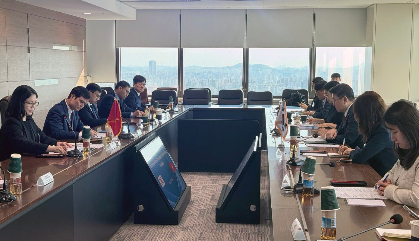 Đoàn công tác T.Ư Đoàn làm việc với Bộ Doanh nghiệp vừa và nhỏ và khởi nghiệp Hàn Quốc. Ảnh: BTC