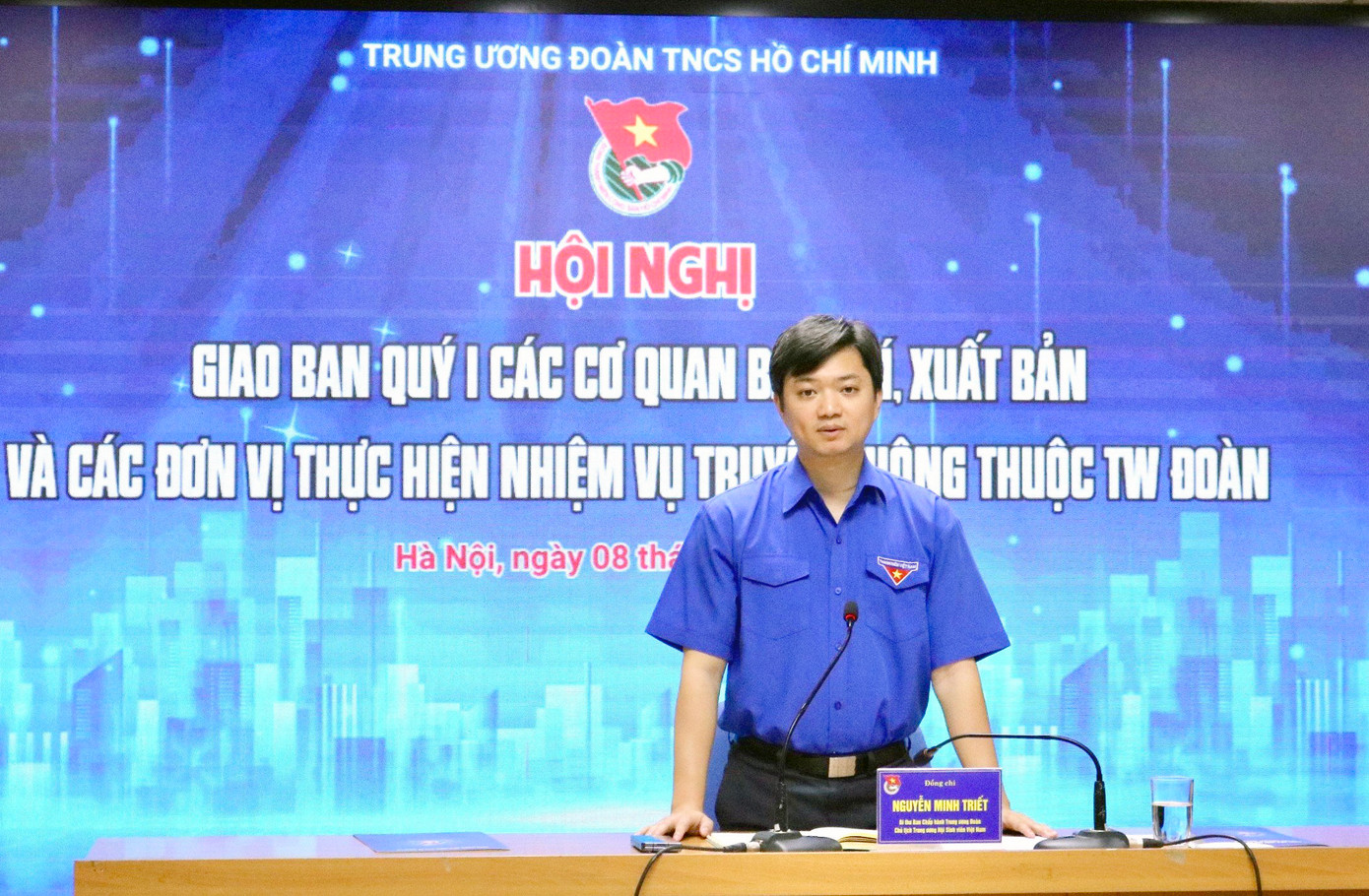 Bí thư T.Ư Đoàn Nguyễn Minh Triết phát biểu kết luận hội nghị. Ảnh: Trịnh Lý Bí thư T.Ư Đoàn Nguyễn Minh Triết phát biểu kết luận hội nghị. Ảnh: Trịnh Lý