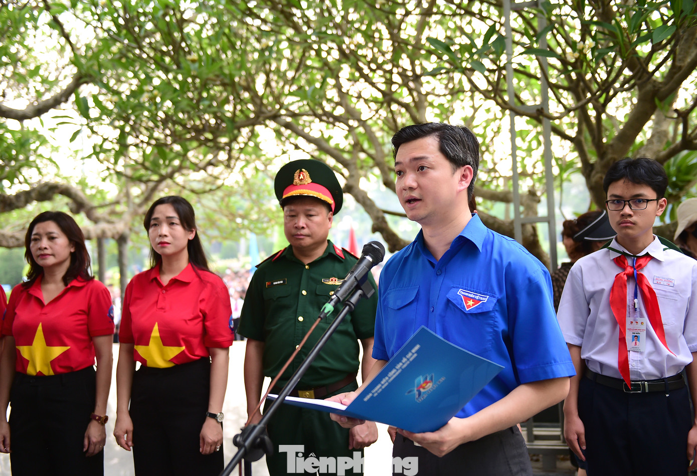 Anh Nguyễn Minh Triết phát biểu tại chương trình.