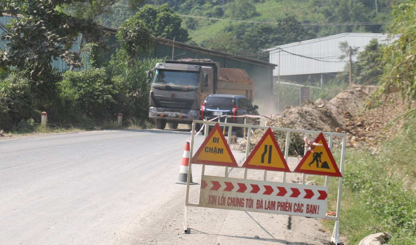 Khu vực thi công tại Dốc Cun.